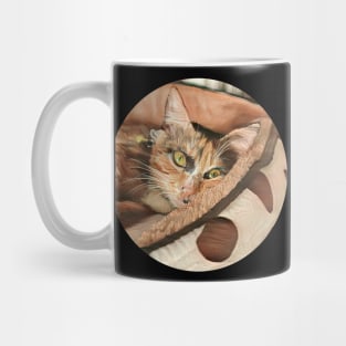 Curled Up floppy cat Mug